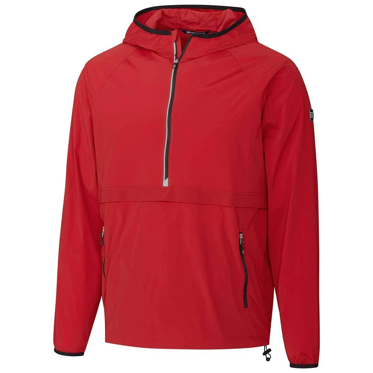 Cutter & Buck Men's Cardinal Red Breaker Half Zip Hooded Popover 3 Cutter & Buck Men's Cardinal Red Breaker Half Zip Hooded Popover