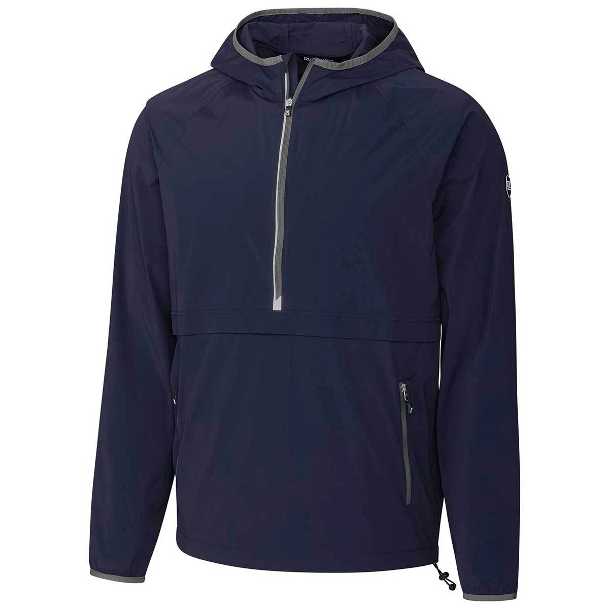 Cutter & Buck Men's Liberty Navy Breaker Half Zip Hooded Popover 3 Cutter & Buck Men's Liberty Navy Breaker Half Zip Hooded Popover