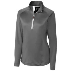 Cutter & Buck Women's Elemental Grey Jackson Half Zip Overknit