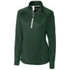Cutter & Buck Women's Hunter Green Jackson Half Zip Overknit -Cutter & Buck LBK00010 Hunter Green F
