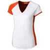 Cutter & Buck Women's College Orange Short Sleeve Presley V-Neck -Cutter & Buck LBK00013 College Orange F