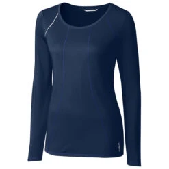 Cutter & Buck Women's Navy Long Sleeve Jaimie Scoop Neck