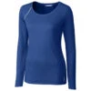Cutter & Buck Women's Tour Blue Long Sleeve Jaimie Scoop Neck -Cutter & Buck LBK00014 Tour Blue F
