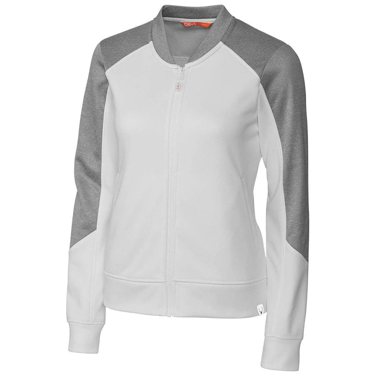 Cutter & Buck Women's White Pop Fly Full Zip 3 Cutter & Buck Women's White Pop Fly Full Zip