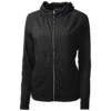 Cutter & Buck Women's Black Adapt Eco Knit Hybrid Recycled Full Zip Jacket -Cutter & Buck LCC00008 BL F