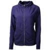Cutter & Buck Women's College Purple Adapt Eco Knit Hybrid Recycled Full Zip Jacket