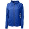 Cutter & Buck Women's Tour Blue Adapt Eco Knit Hybrid Recycled Full Zip Jacket -Cutter & Buck LCC00008 TBL F