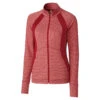 Cutter & Buck Women's Cardinal Red Heather Shoreline Colorblock Full-Zip -Cutter & Buck LCK00018 Cardinal Red Heather F