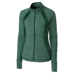 Cutter & Buck Women's Hunter Heather Shoreline Colorblock Full-Zip