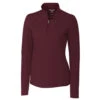 Cutter & Buck Women's Bordeaux DryTec Long Sleeve Advantage Half-Zip -Cutter & Buck LCK00032 BRD F