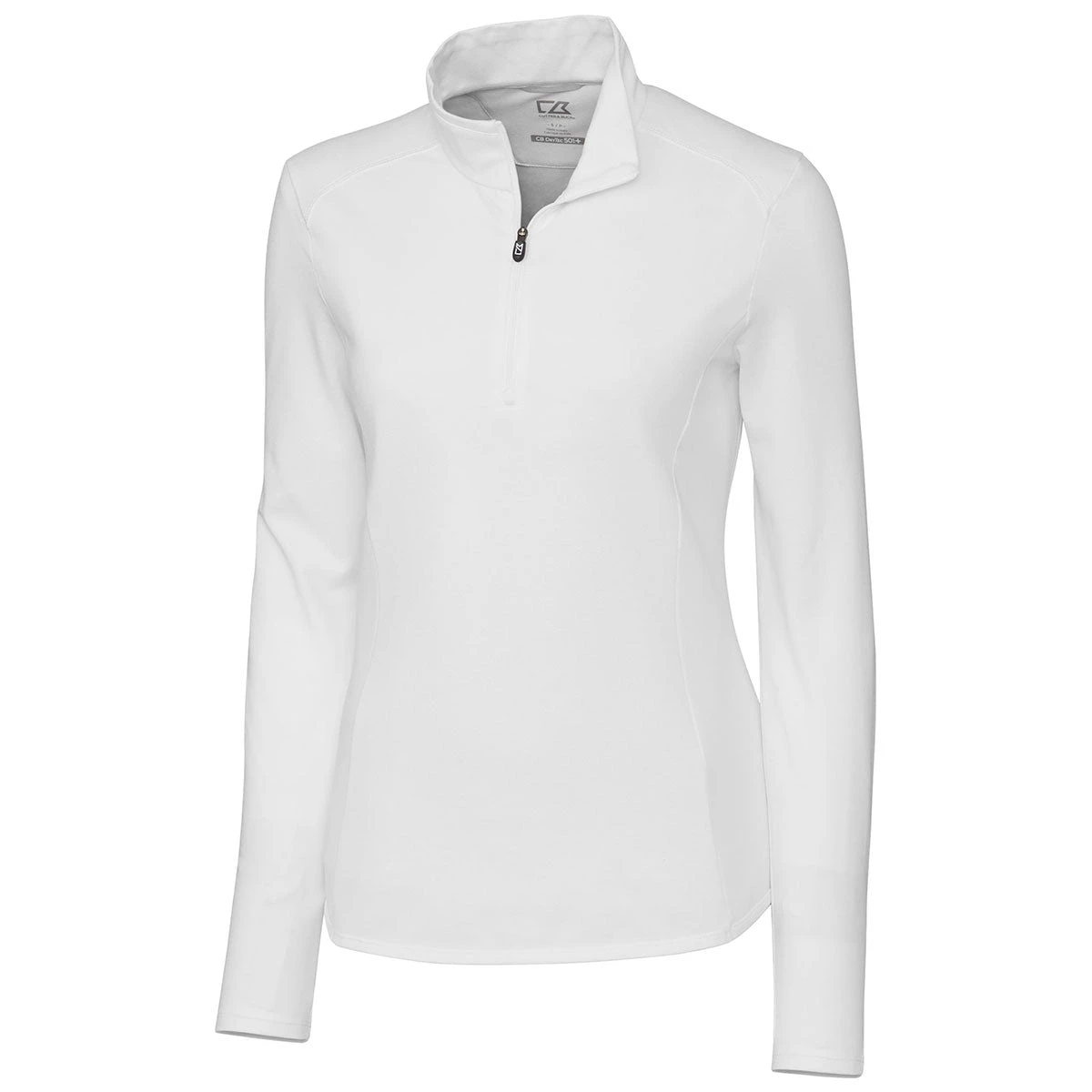 Cutter & Buck Women's White Long Sleeve Advantage Half Zip Mock 3 Cutter & Buck Women's White Long Sleeve Advantage Half Zip Mock