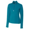 Cutter & Buck Women's Teal Blue DryTec Traverse Half-Zip 1 Cutter & Buck Women's Teal Blue DryTec Traverse Half-Zip -Cutter & Buck LCK00033 TB F