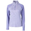 Cutter & Buck Women's Hyacinth Forge Tonal Stripe Half Zip -Cutter & Buck LCK00068 HYC F