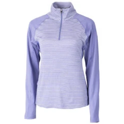 Cutter & Buck Women's Hyacinth Forge Tonal Stripe Half Zip
