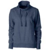 Cutter & Buck Women's Navy Blue Heather Saturday Cotton Blend Funnel Neck -Cutter & Buck LCK00080 NVH F