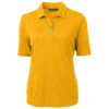 Cutter & Buck Women's College Gold Virtue Eco Pique Recycled Polo -Cutter & Buck LCK00127 CLG F