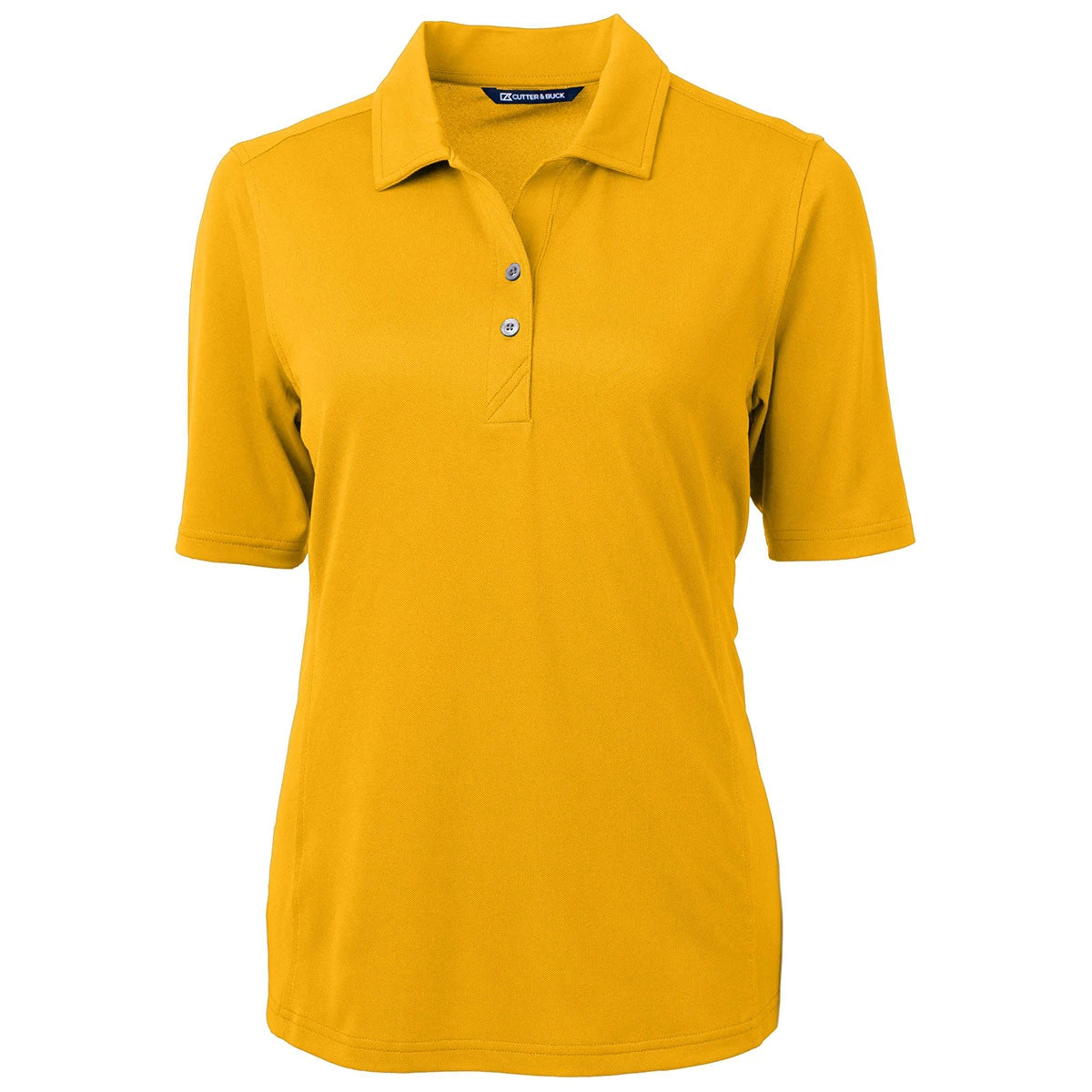 Cutter & Buck Women's College Gold Virtue Eco Pique Recycled Polo 3 Cutter & Buck Women's College Gold Virtue Eco Pique Recycled Polo