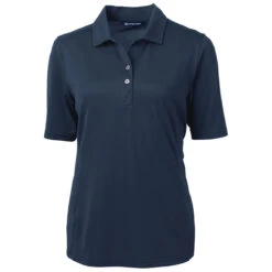 Cutter & Buck Women's Navy Blue Virtue Eco Pique Recycled Polo