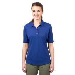 Cutter & Buck Women's Tour Blue Virtue Eco Pique Recycled Polo -Cutter & Buck LCK00127 TBL HTF