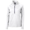 Cutter & Buck Women's White Adapt Eco Knit Recycled Half Zip Pullover -Cutter & Buck LCK00128 WH F
