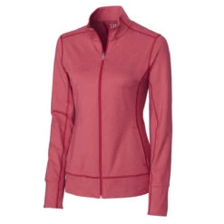 Cutter & Buck Women's Cardinal Red DryTec Topspin Full Zip