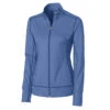 Cutter & Buck Women's Blue DryTec Topspin Full Zip -Cutter & Buck LCK02560 TBH MANN HG High