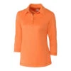 Cutter & Buck Women's Orange Burst Heather DryTec 3/4 Sleeve Chelan Polo -Cutter & Buck LCK02593 OBH 3e8b7a36 5dd7 4232 b3d3 7db52b5a7e00