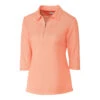 Cutter & Buck Women's Orange Burst/White Blaine Oxford 3/4 Sleeve Zip Polo 1 Cutter & Buck Women's Orange Burst/White Blaine Oxford 3/4 Sleeve Zip Polo -Cutter & Buck LCK08643 ORBWH ab23bffa 85f2 40be a900 49438ba5192a