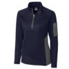 Cutter & Buck Women's Liberty Navy Shaw Hybrid Half Zip