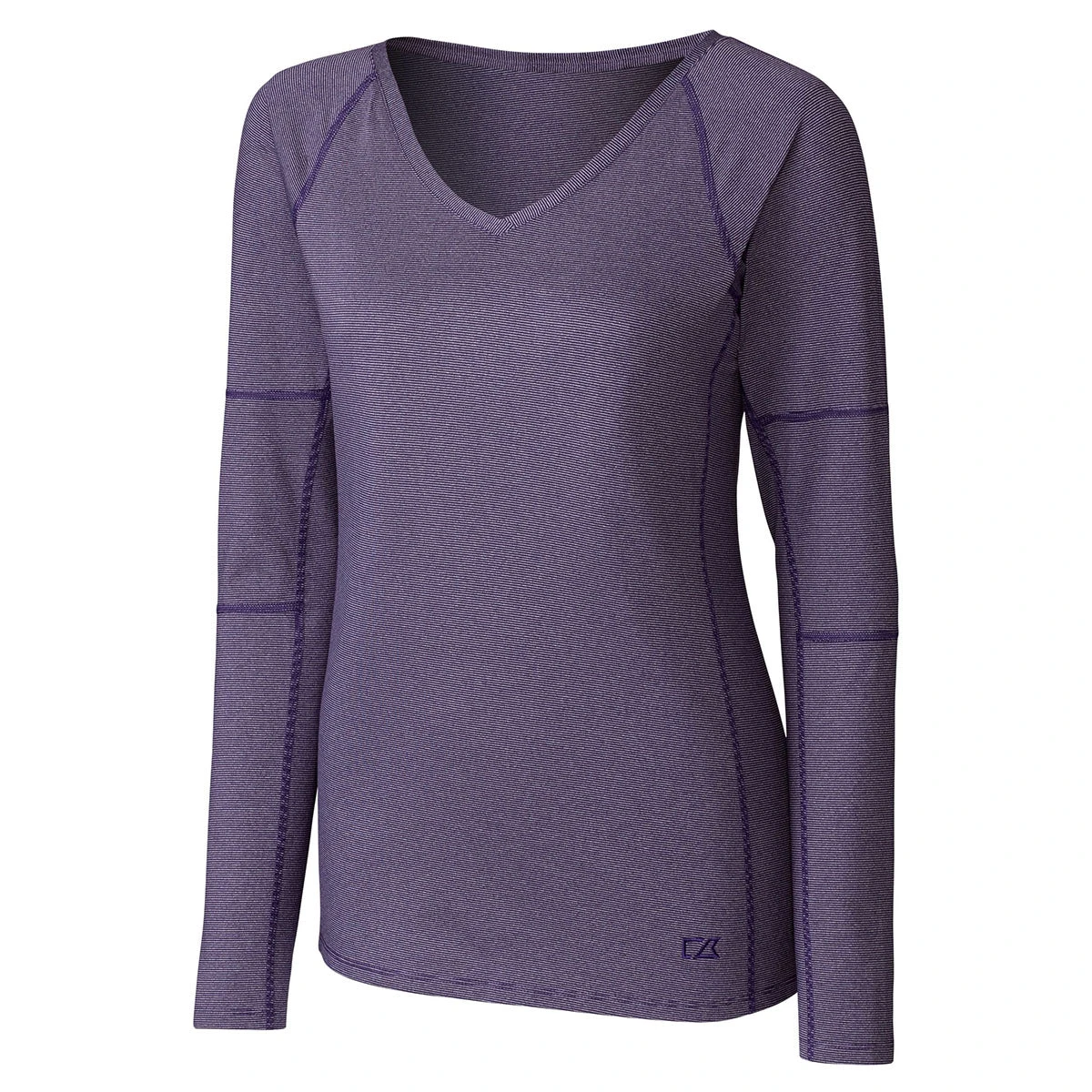Cutter & Buck Women's College Purple DryTec Long Sleeve Victory V-Neck 3 Cutter & Buck Women's College Purple DryTec Long Sleeve Victory V-Neck