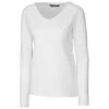 Cutter & Buck Women's White DryTec Long Sleeve Victory V-Neck -Cutter & Buck LCK08701 WH F