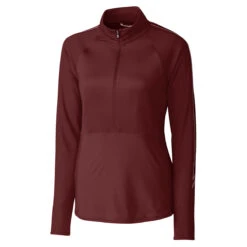 Cutter & Buck Women's Bordeaux DryTec Pennant Sport 3/4-Zip