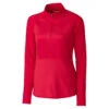 Cutter & Buck Women's Red DryTec Pennant Sport 3/4-Zip 2 Cutter & Buck Women's Red DryTec Pennant Sport 3/4-Zip -Cutter & Buck LCK08717 Red F