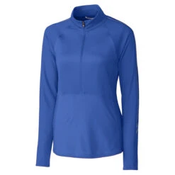 Cutter & Buck Women's Tour Blue DryTec Pennant Sport 3/4-Zip