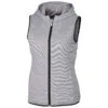 Cutter & Buck Women's Black Stripe Cora Reversible Hooded Vest