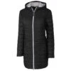Cutter & Buck Women's Black Rainier Long Jacket 1 Cutter & Buck Women's Black Rainier Long Jacket -Cutter & Buck LCO00024 BL F