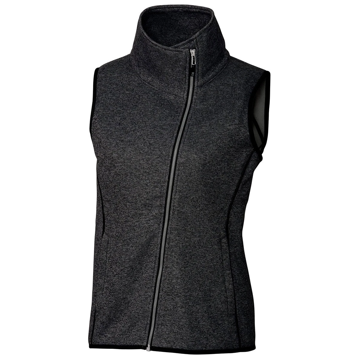 Cutter & Buck Women's Charcoal Heather Mainsail Vest 3 Cutter & Buck Women's Charcoal Heather Mainsail Vest