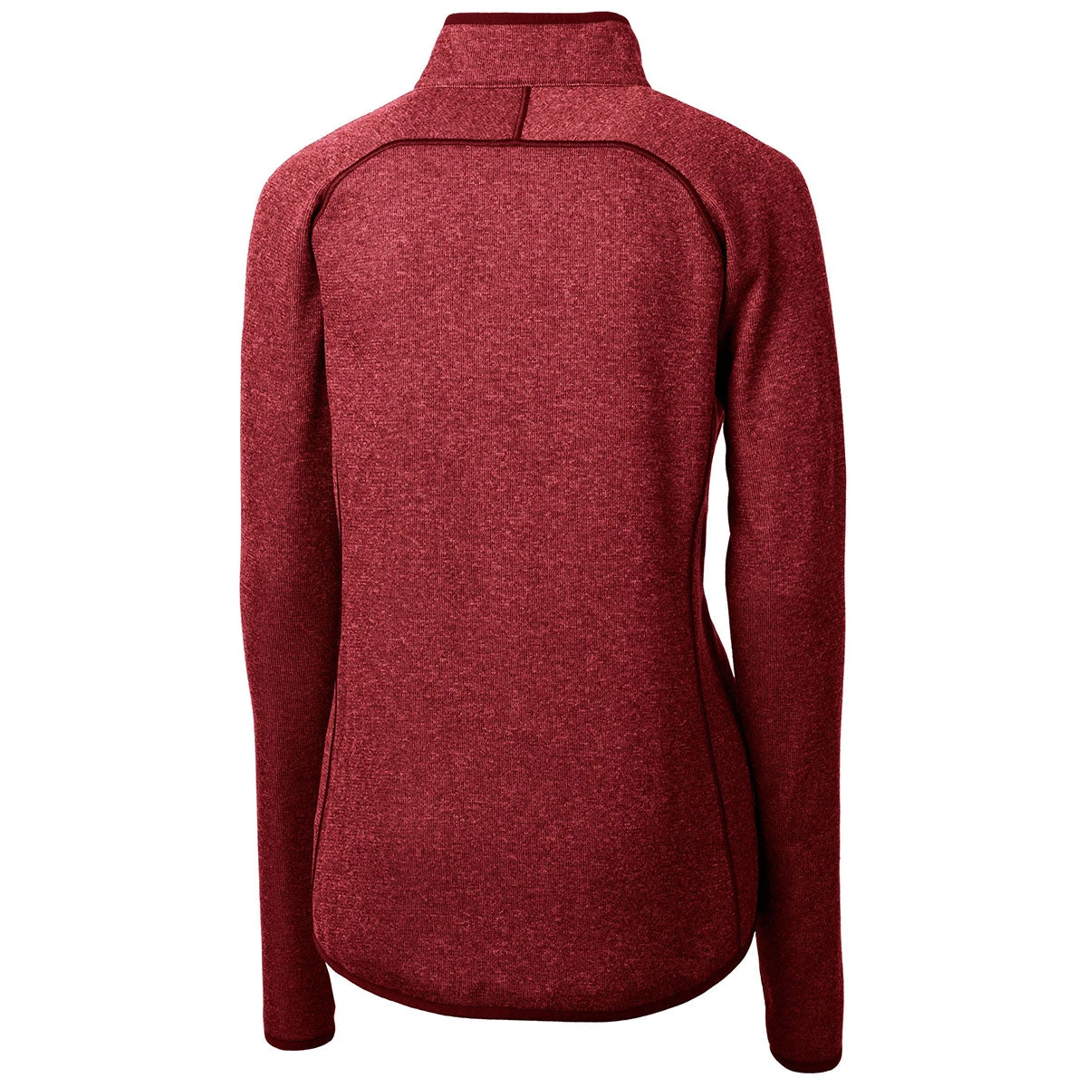 Cutter & Buck Women's Cardinal Red Heather Mainsail Sweater-Knit Full Zip Jacket 4 Cutter & Buck Women's Cardinal Red Heather Mainsail Sweater-Knit Full Zip Jacket - Image 2