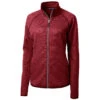 Cutter & Buck Women's Cardinal Red Heather Mainsail Sweater-Knit Full Zip Jacket -Cutter & Buck LCO00059 CRH F