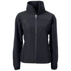 Cutter & Buck Women's Black Charter Eco Recycled Full Zip Jacket