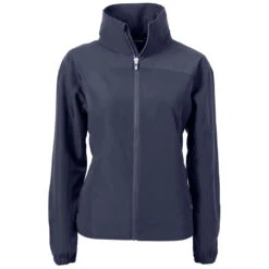 Cutter & Buck Women's Navy Blue Charter Eco Recycled Full Zip Jacket