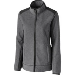 Cutter & Buck Women's Charcoal Cedar Park Full Zip
