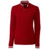 Cutter & Buck Women's Cardinal Red Lakemont Tipped Half-Zip -Cutter & Buck LCS00005 Cardinal Red F