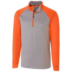 Cutter & Buck Men's College Orange All-Star Printed Half Zip