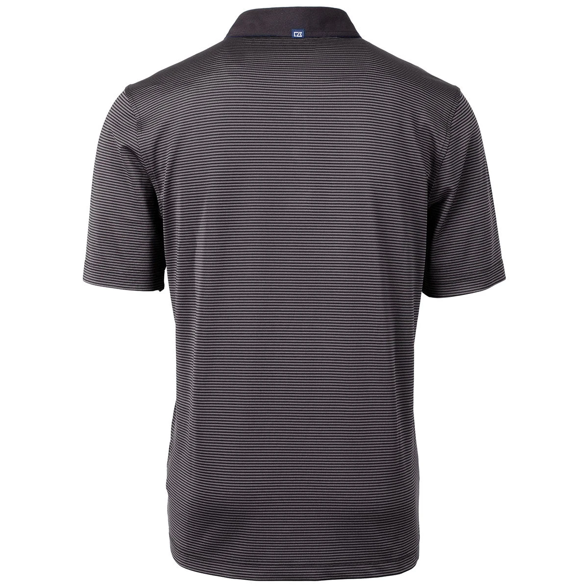 Cutter & Buck Men's Black/Elemental Grey Virtue Eco Pique Micro Stripe Recycled Tall Polo 4 Cutter & Buck Men's Black/Elemental Grey Virtue Eco Pique Micro Stripe Recycled Tall Polo - Image 2
