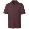 Cutter & Buck Men's Bordeaux Heather Cascade Melange Stripe Polo
