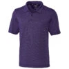 Cutter & Buck Men's College Purple Heather Cascade Melange Stripe Polo -Cutter & Buck MCK00058 CPH F