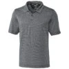 Cutter & Buck Men's Elemental Grey Heather Cascade Melange Stripe Polo