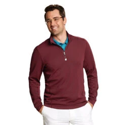 Cutter & Buck Men's Bordeaux Traverse Half Zip -Cutter & Buck MCK00067 BRD HTF