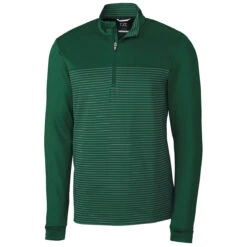 Cutter & Buck Men's Hunter DryTec Traverse Stripe Half-Zip